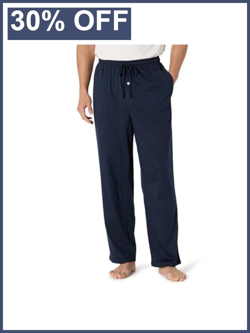 Men's Relaxed-Fit Lightweight Cotton Knit Lounge Pajama Pants